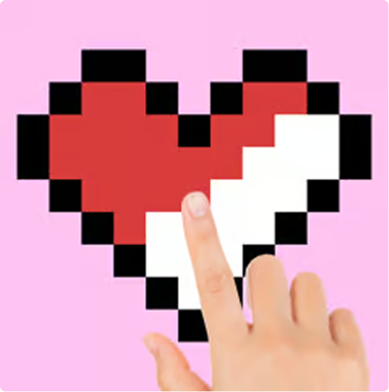 Color Artist – grelha de pixel art a ser pintada